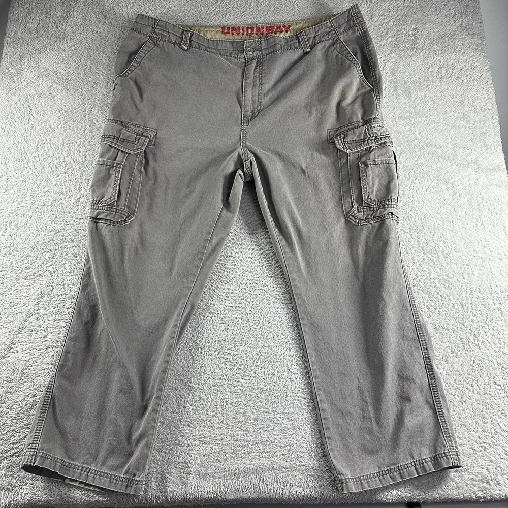 Union Bay Cargo Pants‎ Mens 46x30 (Fits 44x28) Gray Workwear Gorpcore Outdoors